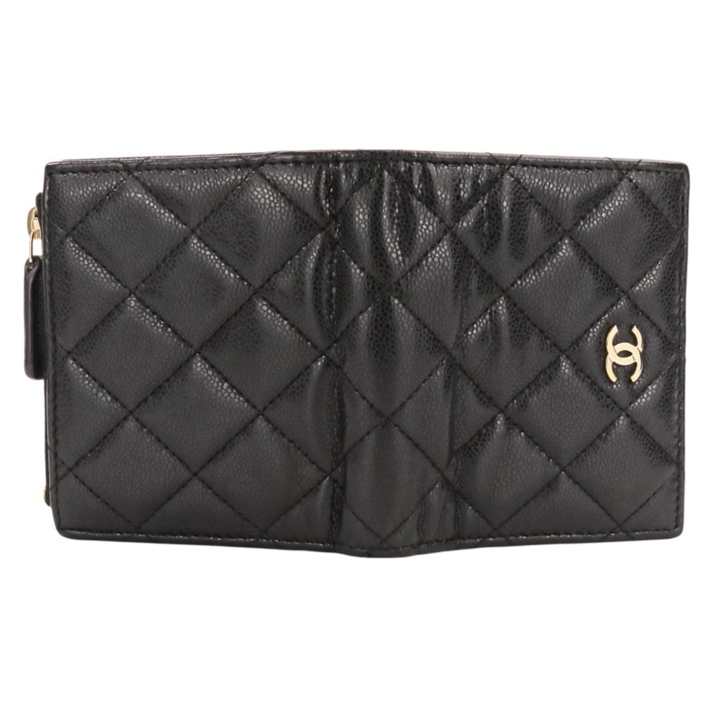 CHANEL Black Caviar Leather Logo Wallet - Picture 5 of 16